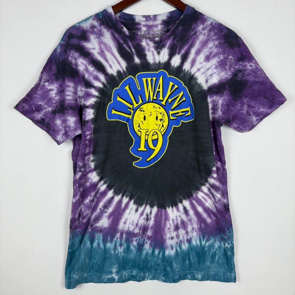 Lil Wayne Graphic T-Shirt Mens 2019 Tour‎ Tie Dye Tee